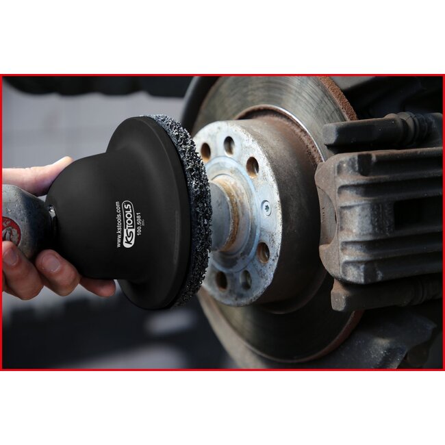 KS Tools Jeu de disques à poncer en aluminium pour moyeux Ø 150 mm, Ø intérieur 90 mm, 2 pcs - 100.5080