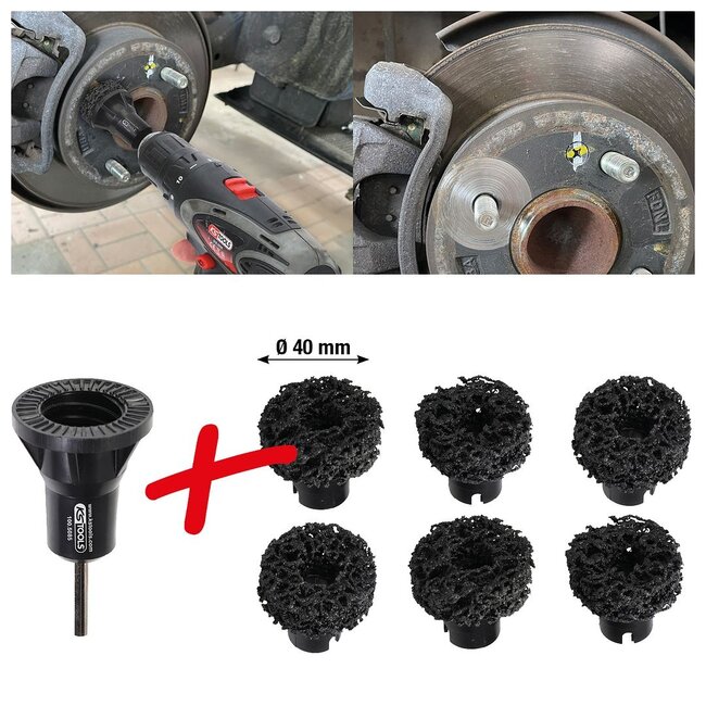KS Tools Wheel hub bolt grinder set, Ø 40 mm, 7 pcs  - 100.5085