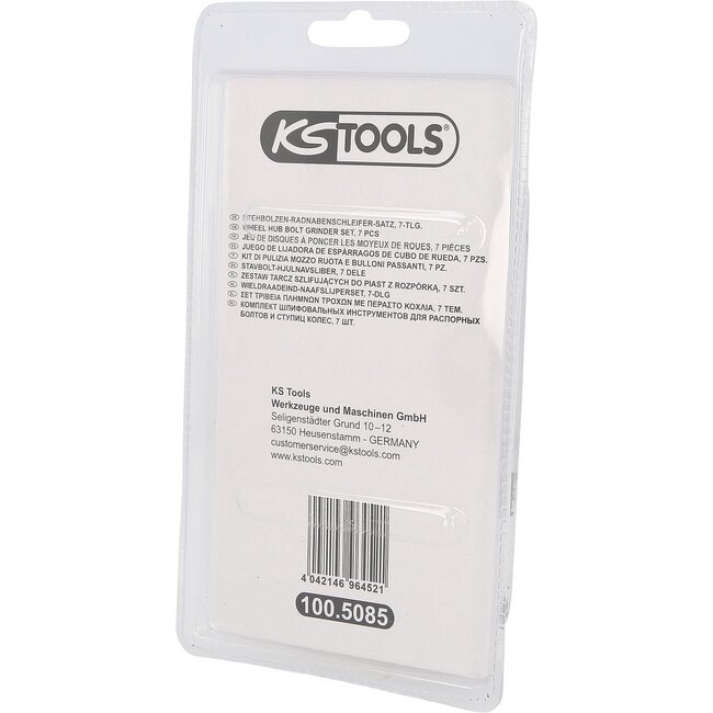 KS Tools Jeu de disques à poncer les moyeux de roues, Ø 40 mm, 7 pcs - 100.5085