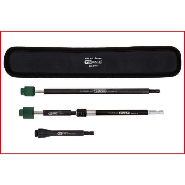 KS Tools Ventilsitz-Reinigungswerkzeug-Satz für Alufelgen, 7-tlg - 100.5100