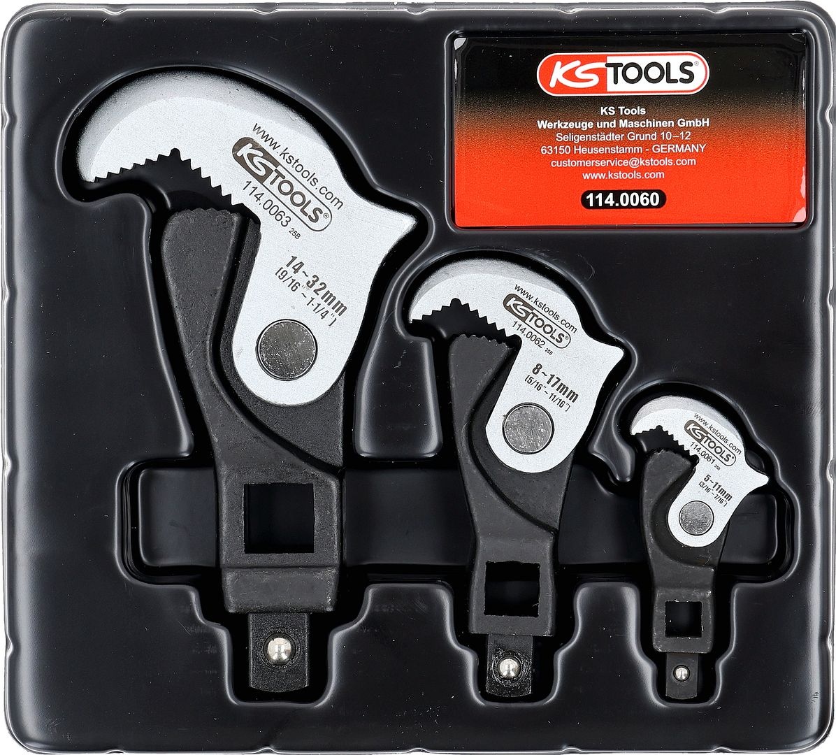 KS Tools 1/4" + 3/8" + 1/2" multifunctionele sleutelset - 3 - delig - 114.0060, foto 5 van 6