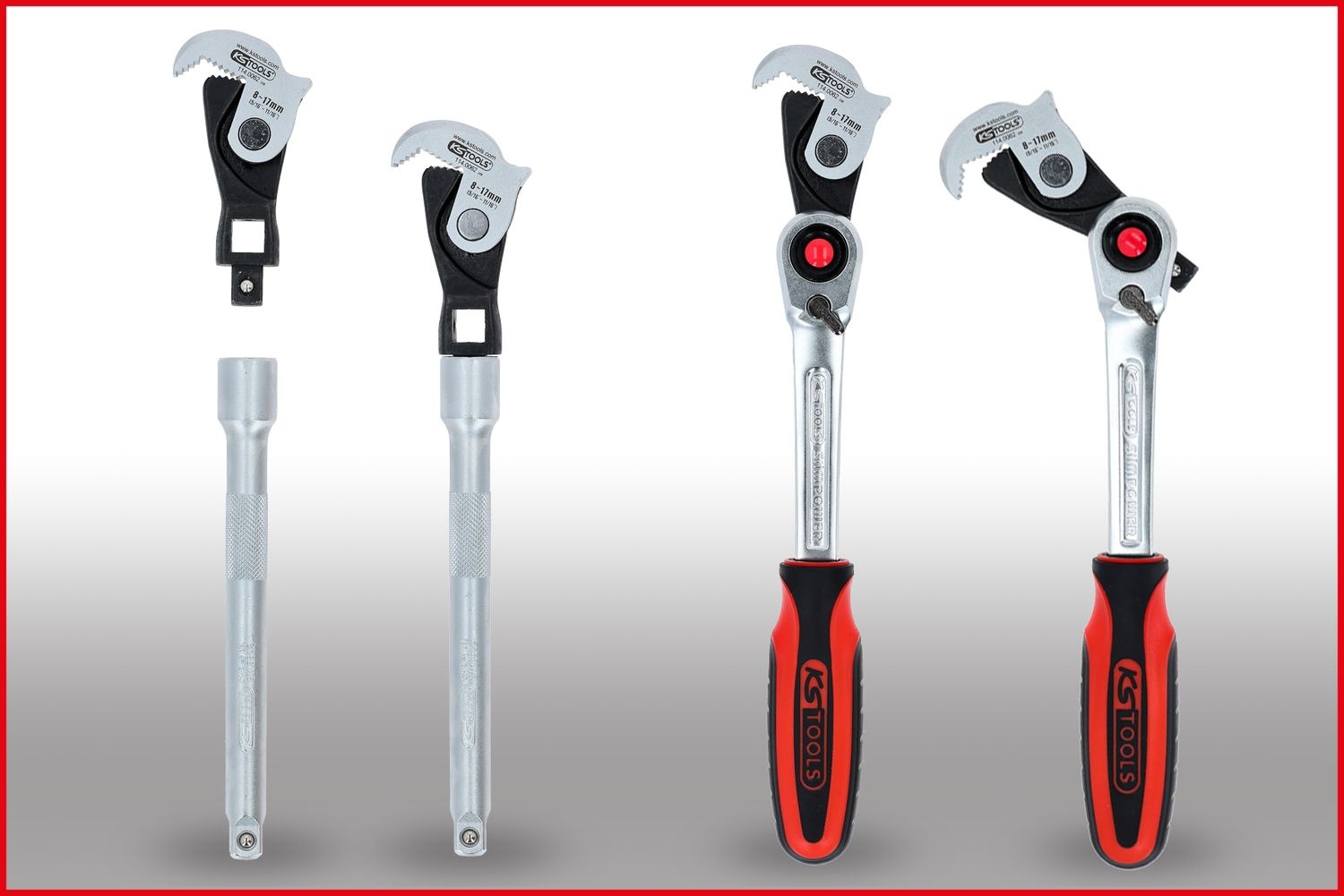 KS Tools 1/4" + 3/8" + 1/2" multifunctionele sleutelset - 3 - delig - 114.0060, foto 6 van 6