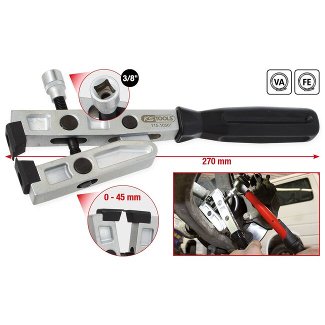 KS Tools Schlauchklemmenzange für Drehmomentanzug, 270mm - 115.1056