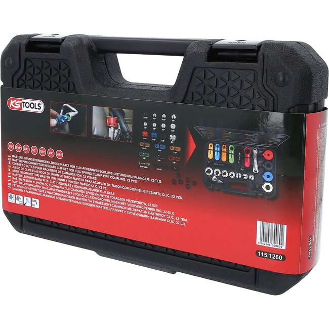 KS Tools Leiding-verbinding ontgrendelset - 22 - delig - 115.1260