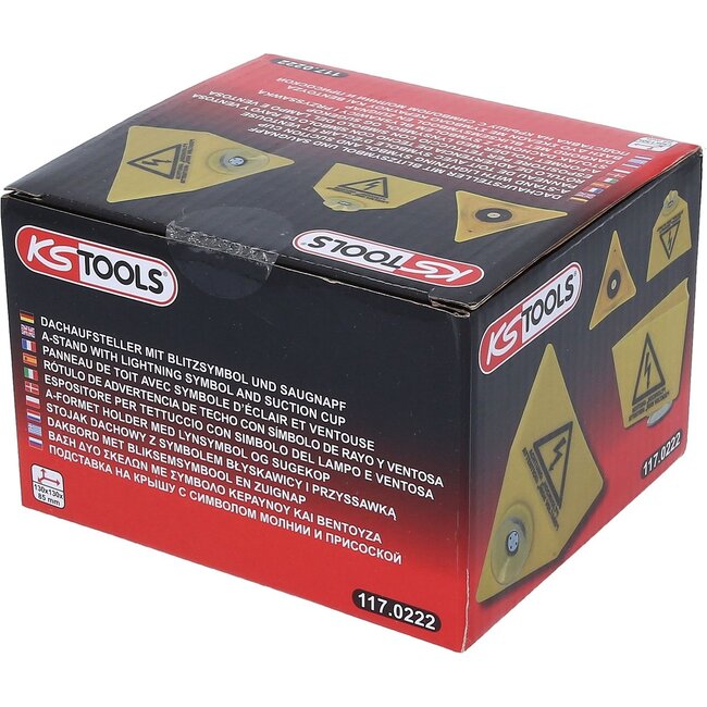 KS Tools Dakbord met bliksemsymbool en zuignap - 117.0222