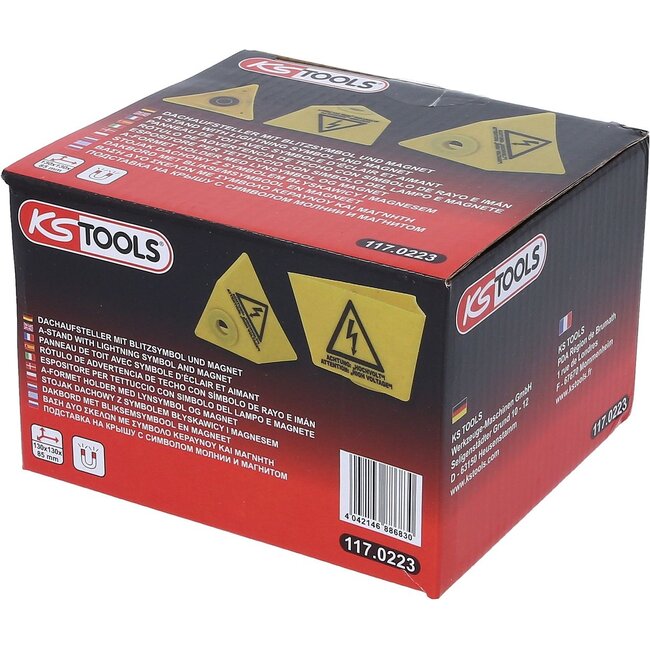 KS Tools Dachaufsteller mit Blitzsymbol und Magnet - 117.0223