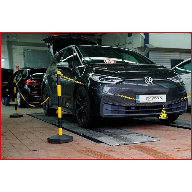 KS Tools Absperrpfosten-Satz mit Kette, 13-tlg - 117.1550