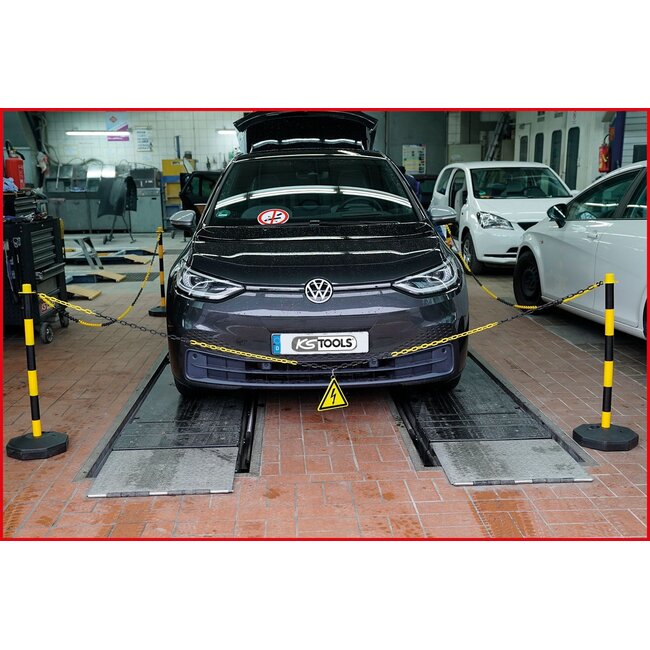 KS Tools Absperrpfosten-Satz mit Kette, 13-tlg - 117.1550