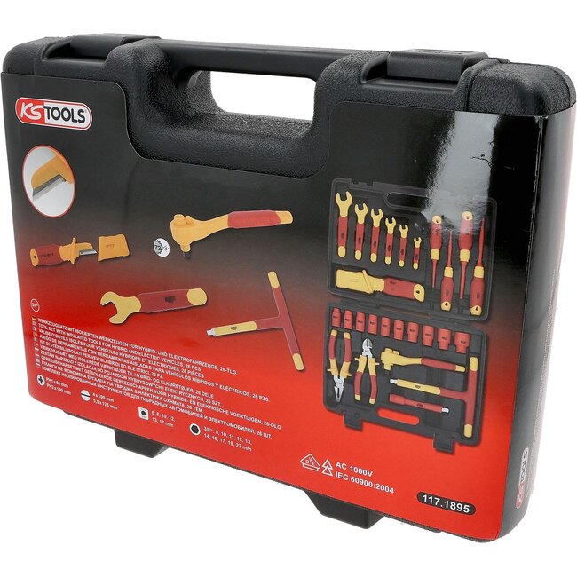 KS Tools Insulated tool set for hybrid and electric vehicles, 26 pcs - 117.1895