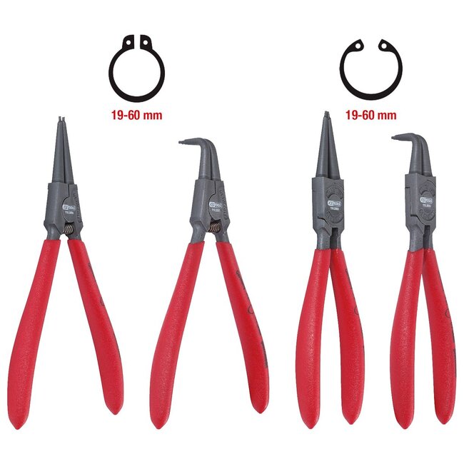 KS Tools Circlip pliers set, 19-60 mm, 4 pcs - 119.2055