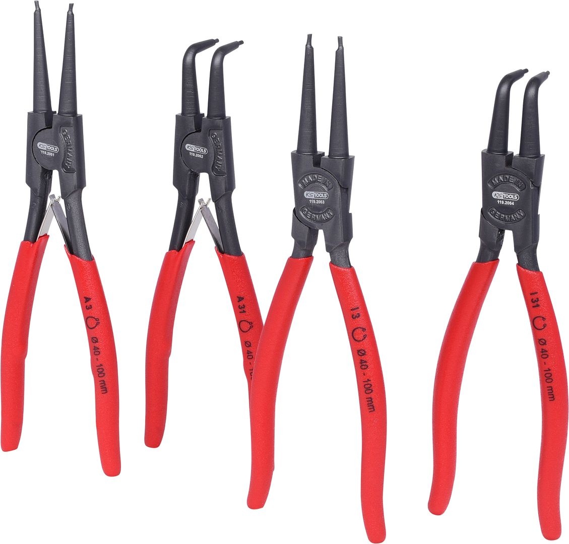 KS Tools Borgringtangenset - 40-100mm - 4 delig - 119.2060