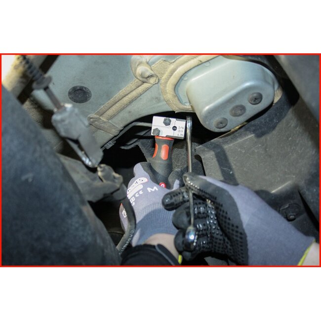 KS Tools FLAREFIXeco 4,75 mm Universal-Bremsleitungs-Bördelgerät-Satz, 4-tlg - 122.1215