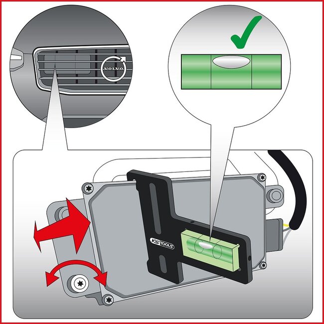 KS Tools Radarsensorafstellingstool voor Volvo - 140.2152