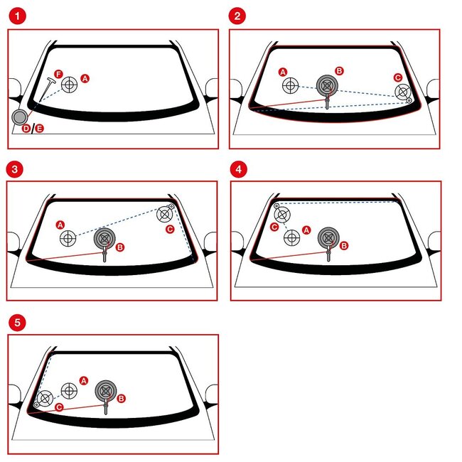 KS Tools Universal windshield removal device, 13 pcs - 140.2630