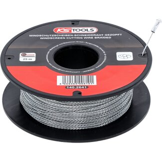 KS Tools Windscreen cutting wire braided, 25 m