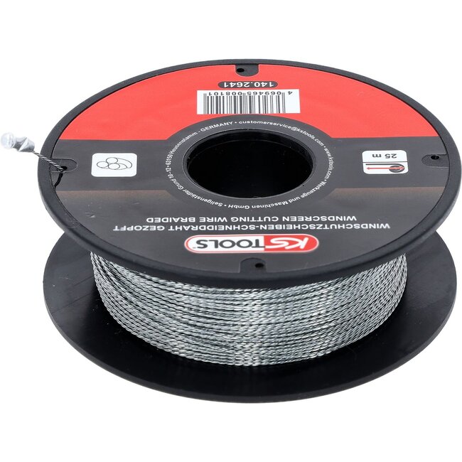 KS Tools Windscreen cutting wire braided, 25 m - 140.2641