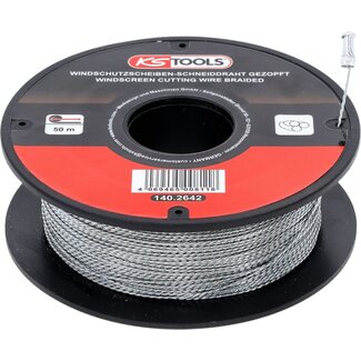 KS Tools Windshield cutting wire braided, 50 m