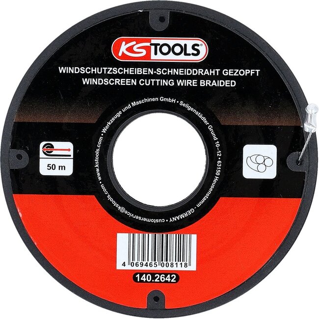 KS Tools Windshield cutting wire braided, 50 m - 140.2642