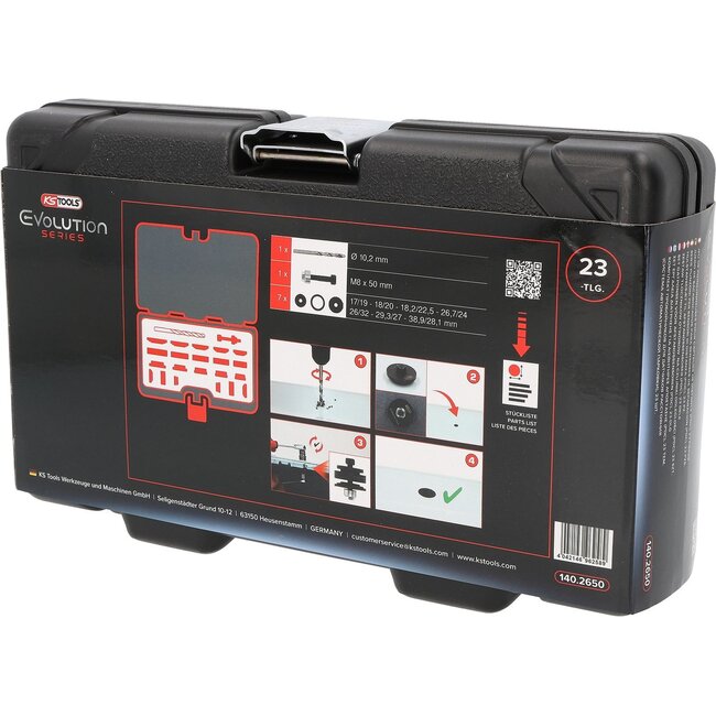 KS Tools Lochstanzen-Satz für PDC-Sensoren, 23-tlg - 140.2650