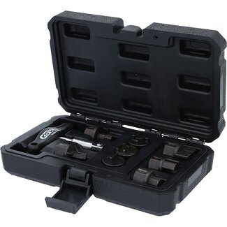 KS Tools speciale 3/8" olieverversingsprofielset voor kunststof olieaftappluggen - 9 - delig