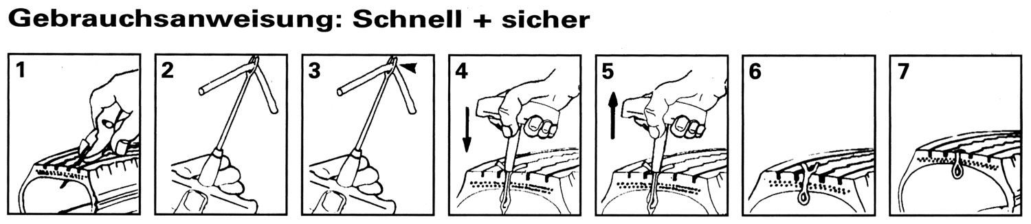 KS Tools Bandvulkaniseerset voor vrachtwagens - 5 - delig - 178 mm draden - 150.1080, foto 5 van 5