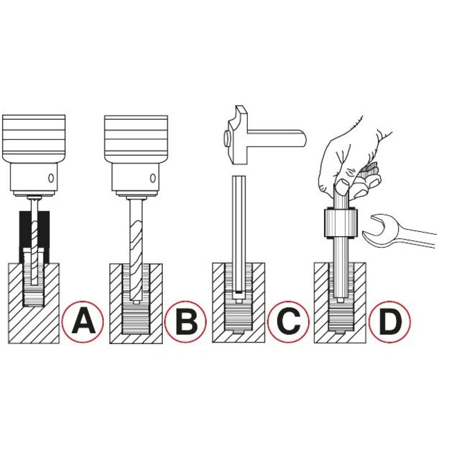 KS Tools Stud extractor set, 25 pcs - 150.1305