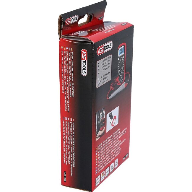 KS Tools Digitale multimeter incl. testpennen - 150.1495