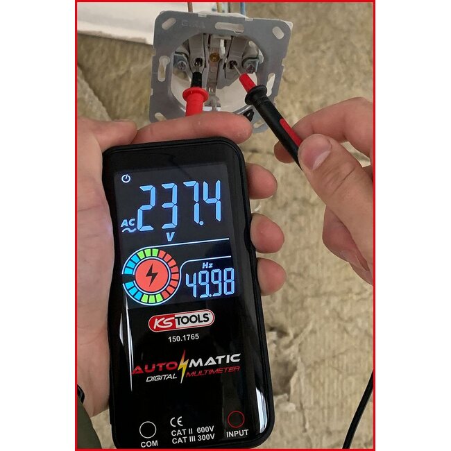 KS Tools Automatic digital multimeter incl. test probes - 150.1765