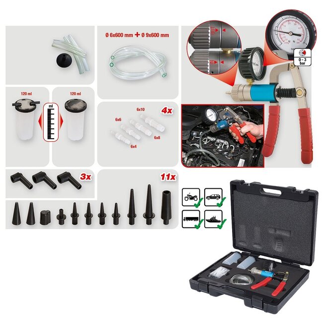 KS Tools Druk- en vacuümpompset - 7 - delig - 150.1900