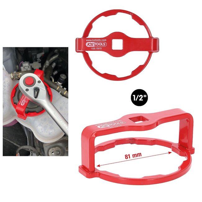 KS Tools 1/2" Cooler lid removal tool for VAG - 150.1919