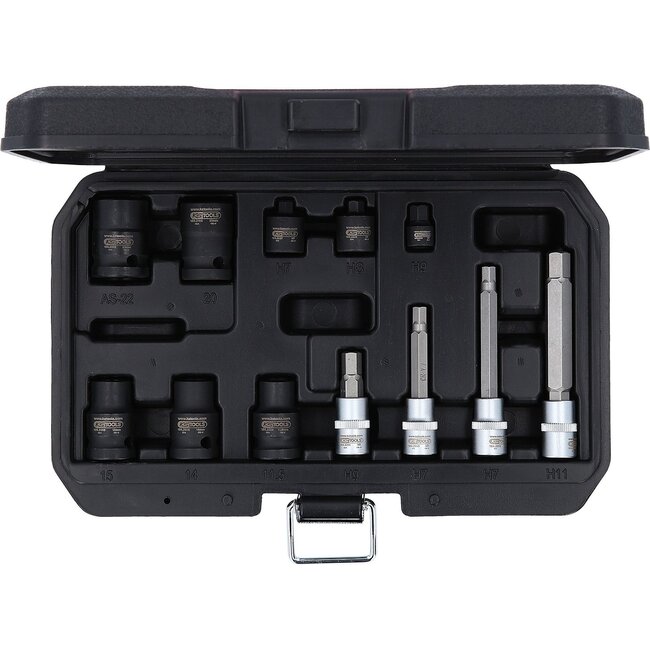 KS Tools Bremssattelverschraubung-Spezialstecknuss-Satz, 12-tlg - 150.2400