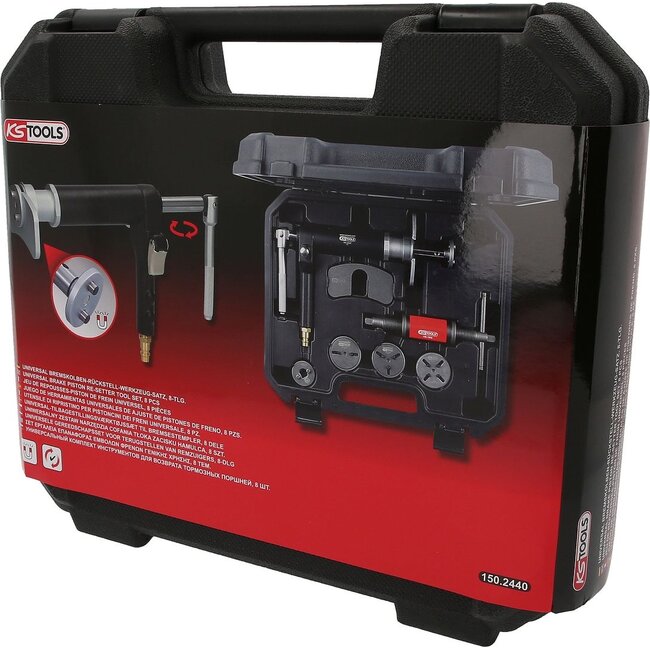 KS Tools Universal Bremskolben-Rückstell-Werkzeug-Satz, 8-tlg - 150.2440