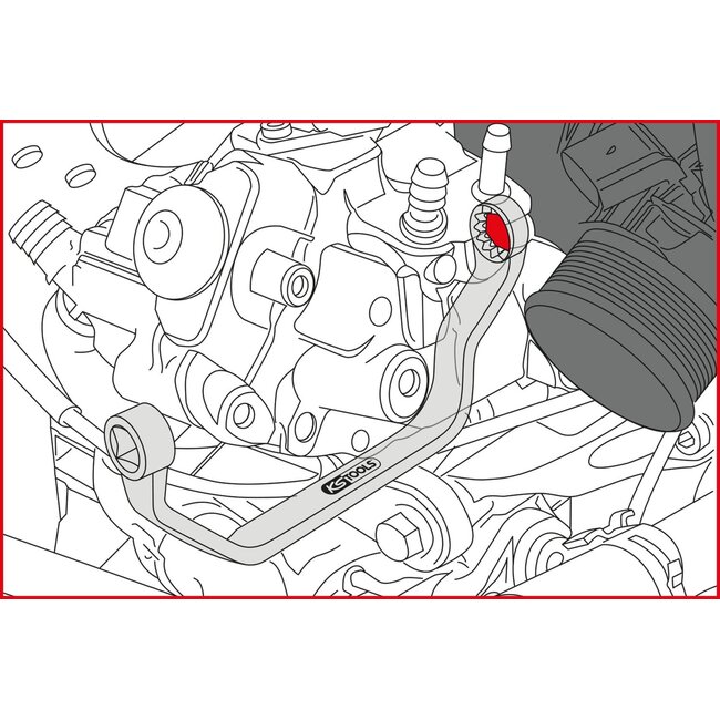 KS Tools Special socket wrench for intake manifold screw connections for VAG, 13 mm - 150.2518
