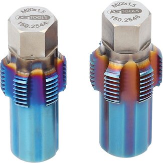 KS Tools Jeu de tarauds avec boulon de guidage pour capteurs, 2 pcs