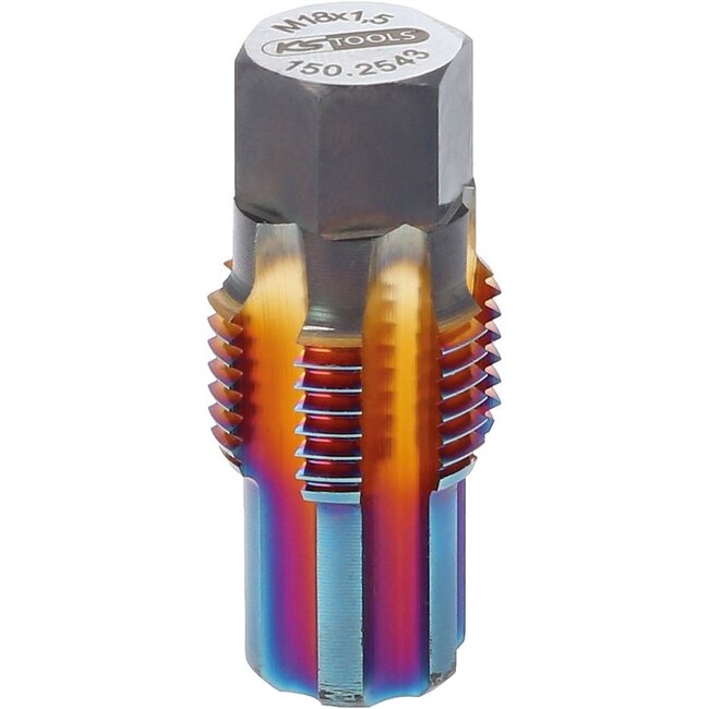 KS Tools Tap with guide bolt for oxygen sensors, M18x1.5 - 150.2543