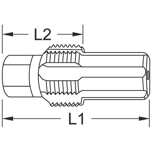 KS Tools Schroefdraadtap met geleidepen voor lambdasonden - M18 x 1,5 - 150.2543