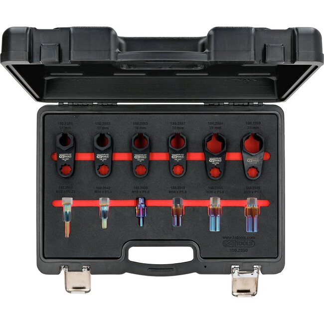 KS Tools Jeu d’outils de réparation Master pour sondes d’échappement, 12 pcs - 150.2550
