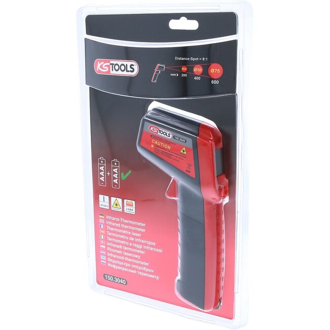 KS Tools Infrared thermometer, -38°-520°C - 150.3040