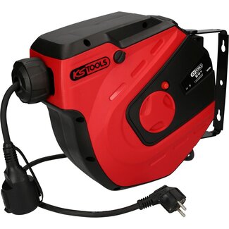 KS Tools Enrouleur de câble électrique murale, 15m, 1,5mm²