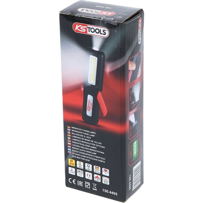 KS Tools Mobile workshop hand lamp, foldable, 3 watt COB LED - 150.4495
