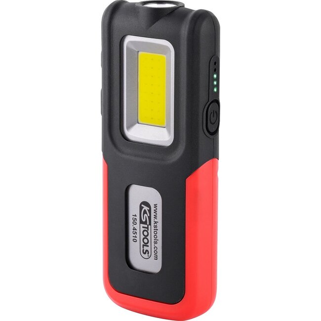 KS Tools Lampe à main d’atelier mobile, rabattable, 500 Lumens - 150.4510