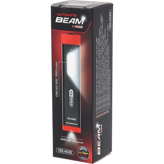 KS Tools UltimateBEAM Aluminum LED inspection lamp Li-Ion 500 lumens - 150.4530