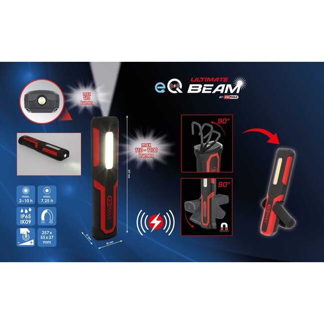 KS Tools eQi UltimateBEAM hand lamp 1100 lumens - 150.4610