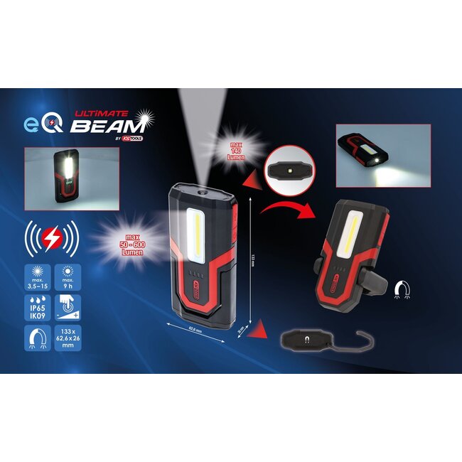 KS Tools eQi UltimateBEAM hand lamp compact 600 lumens - 150.4615