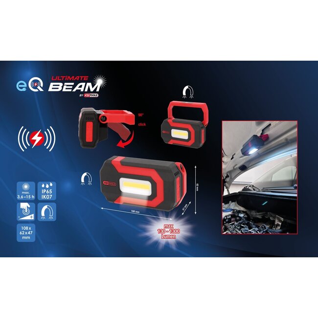 KS Tools eQi UltimateBEAM mini working lamp 1300 lumens - 150.4635