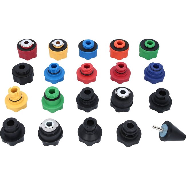 KS Tools MASTER Oil fill funnel set with turnable arm, 24 pcs - 150.9130