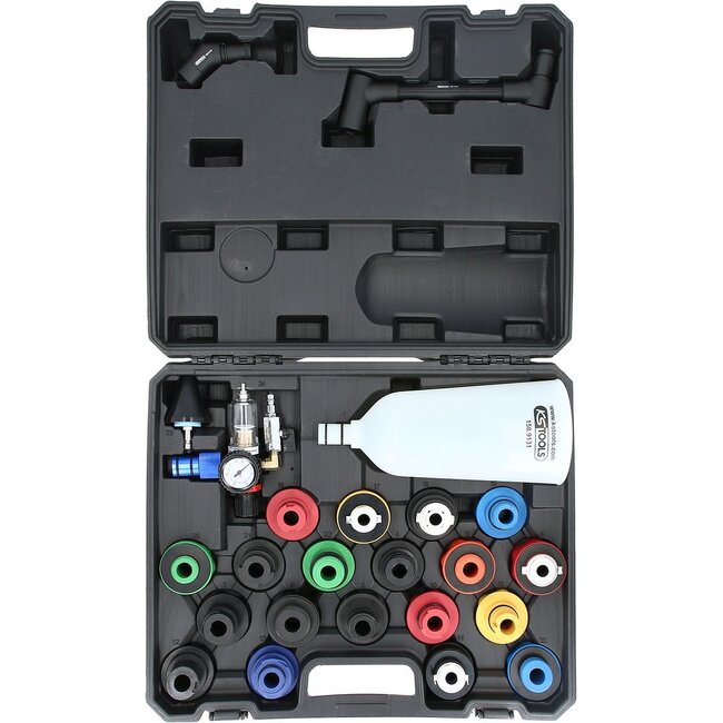 KS Tools MASTER Öl-Einfülltrichter-Satz mit drehbarem Winkelarm, 24-tlg - 150.9130