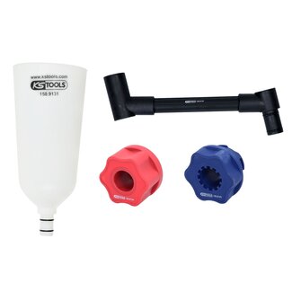 KS Tools Oil fill funnel set with turnable arm for VAG, 4 pcs