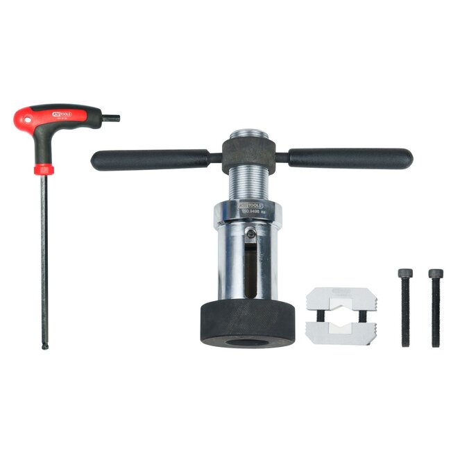 KS Tools Stoßdämpfer-Montagehilfe-Satz für Stoßdämpfer mit Zuganschlagfeder, 7-tlg - 150.9545
