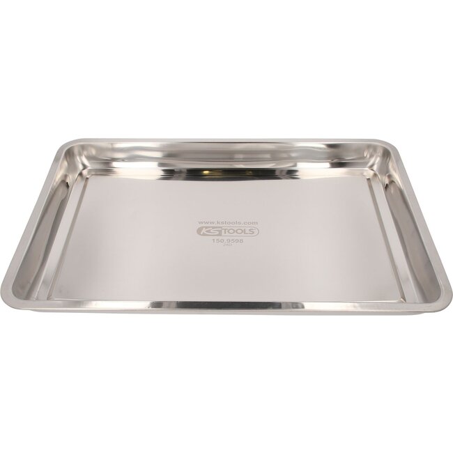 KS Tools Stainless steel drip tray 9 liter, extra flat - 150.9598